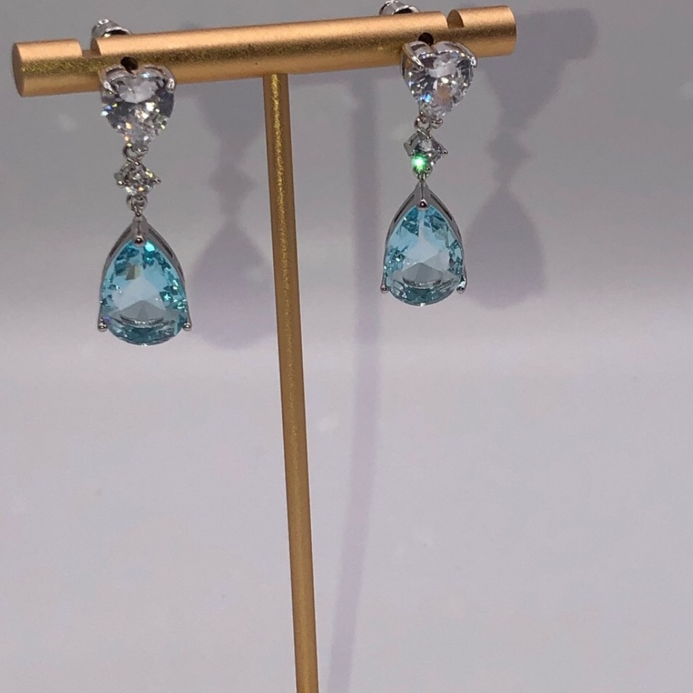 6ct Aquamarine Earrings - Picture 3 of 11